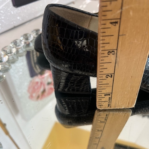 Etienne Aigner Black Croc-Embossed Heels women’s size 8M - Picture 8 of 9